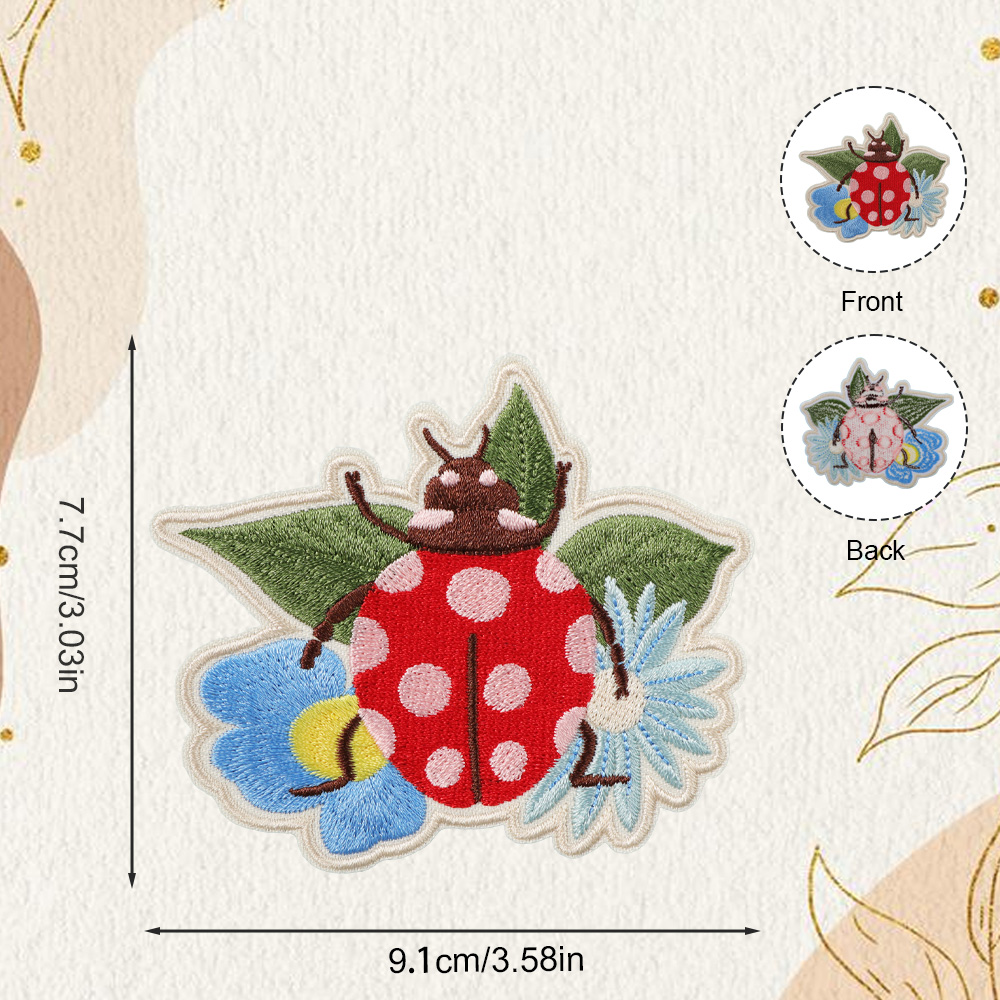 1 unidad de parche bordado con - Embroidery Lady Bug reseña y precio