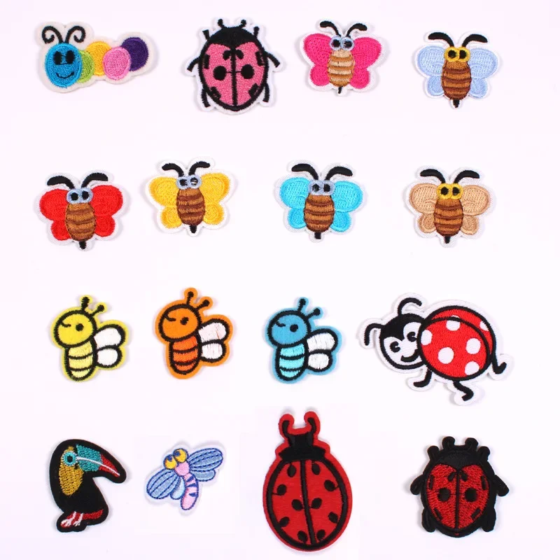 100 unids/lote pequeño parche  - Embroidery Lady Bug reseña y precio