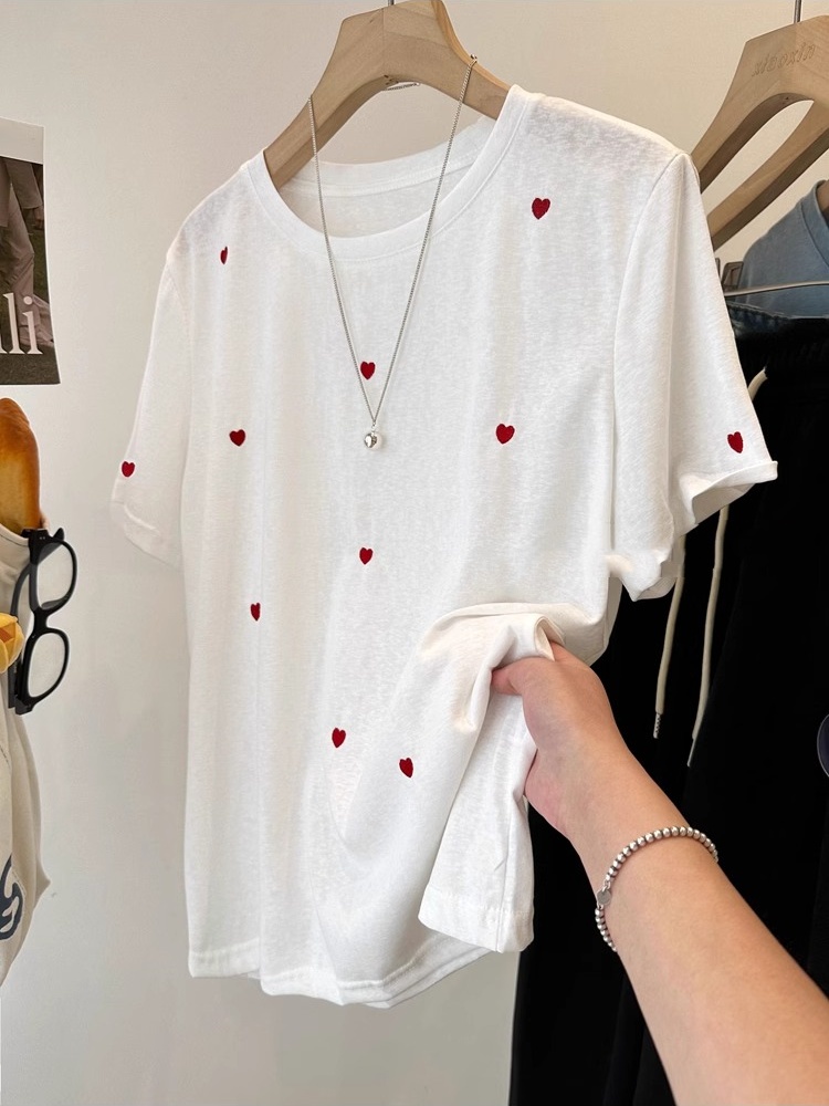 Camiseta de manga corta de alg - Embroidery Cotton Shirt reseña y precio