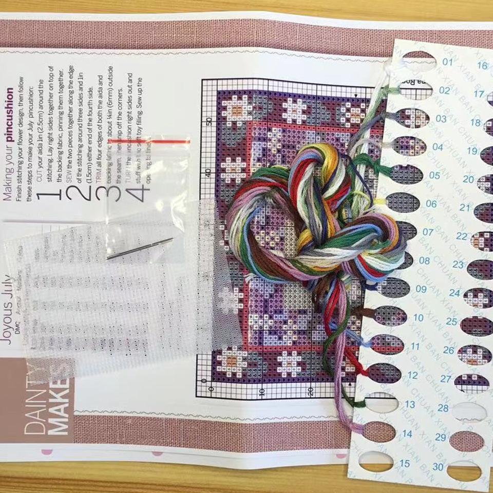 Conjunto de punto de cruz chin - Embroidery Meaning reseña y precio
