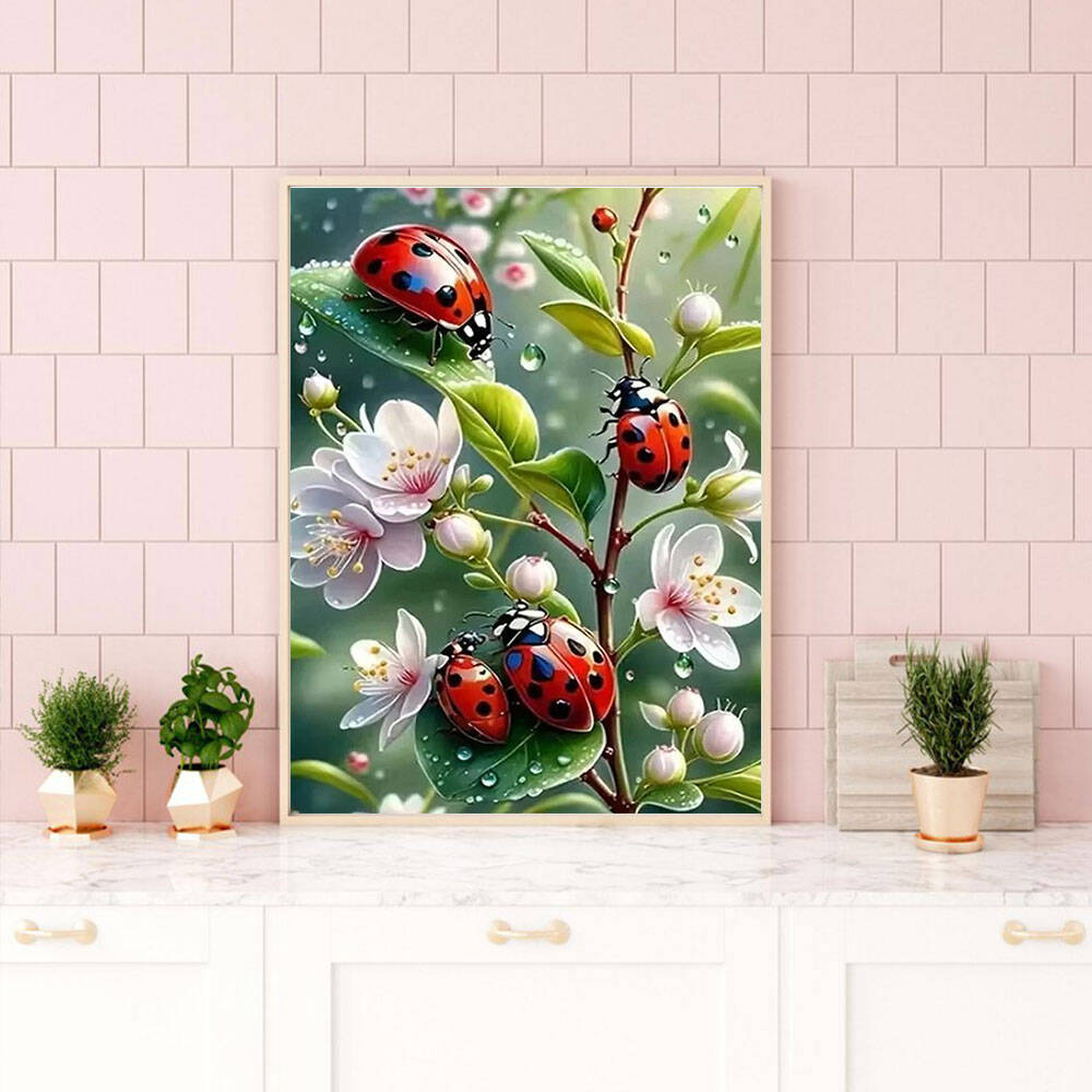 HUACAN-pintura de diamante 5D  - Embroidery Lady Bug reseña y precio