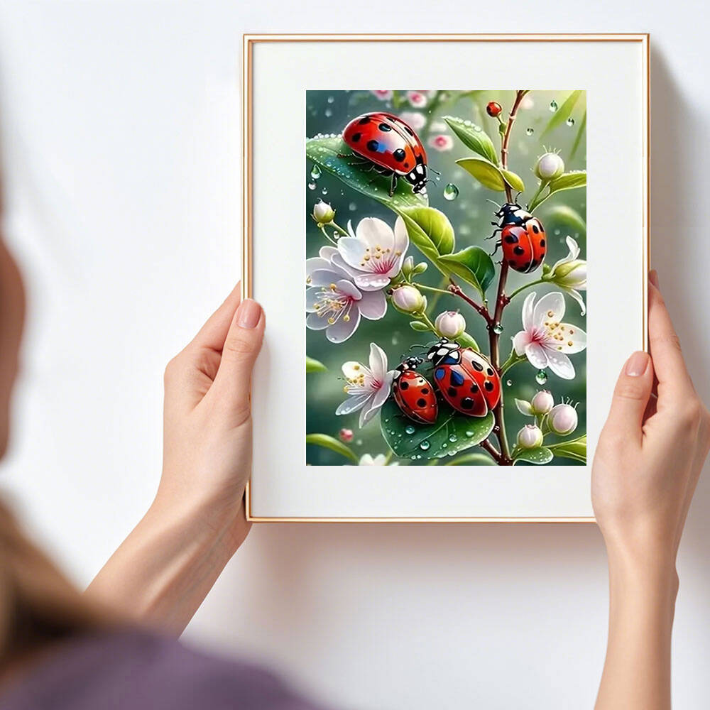 HUACAN-pintura de diamante 5D  - Embroidery Lady Bug reseña y precio