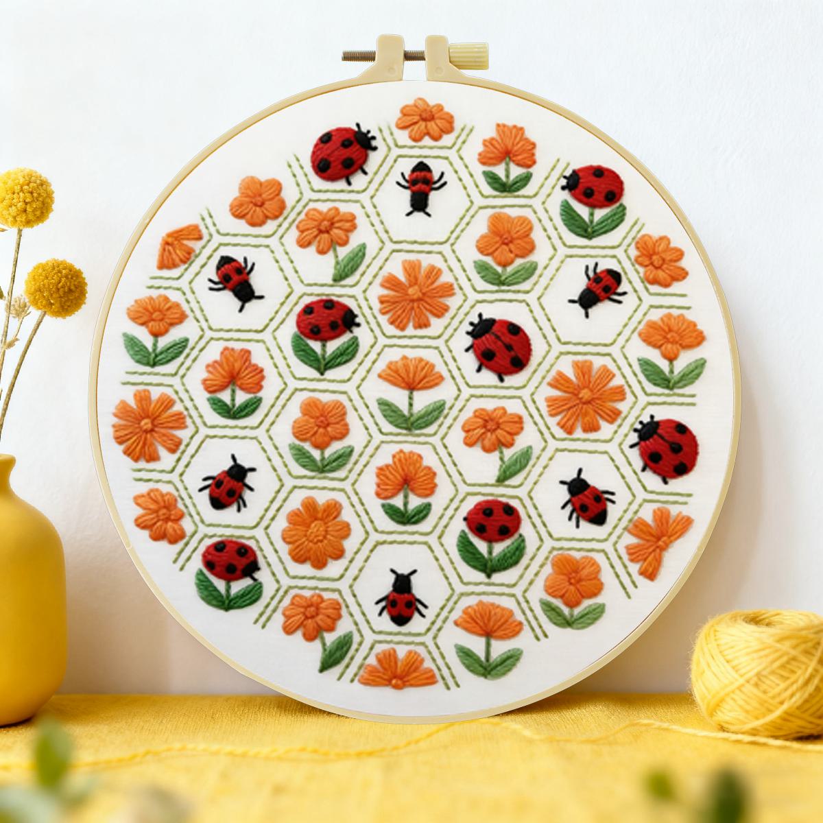 1 pieza 20X20CM/15X15CM 7.87/6 - Embroidery Lady Bug reseña y precio