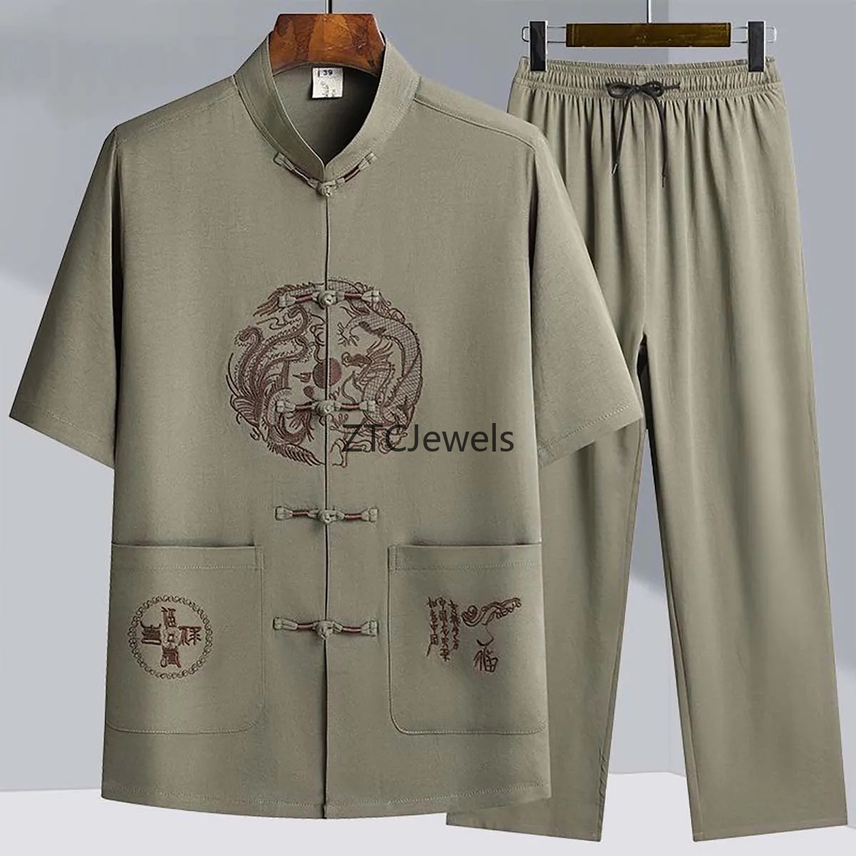 Traje Tradicional Chino de Kun - Embroidery Cotton Shirt reseña y precio
