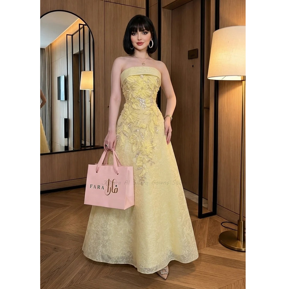 Vestido de noche de corte en l - Embroidery Yellow Dress reseña y precio