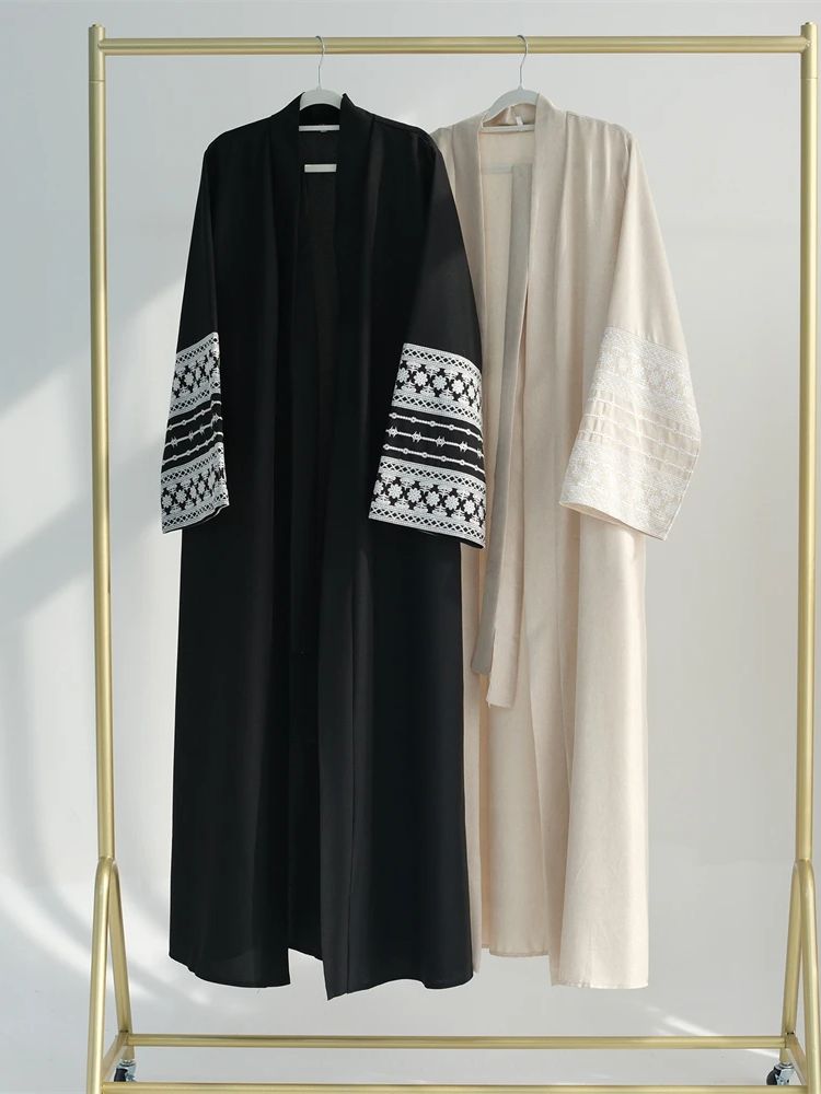 Ramadán Eid negro abierto Kimo - Embroidery Kebaya reseña y precio