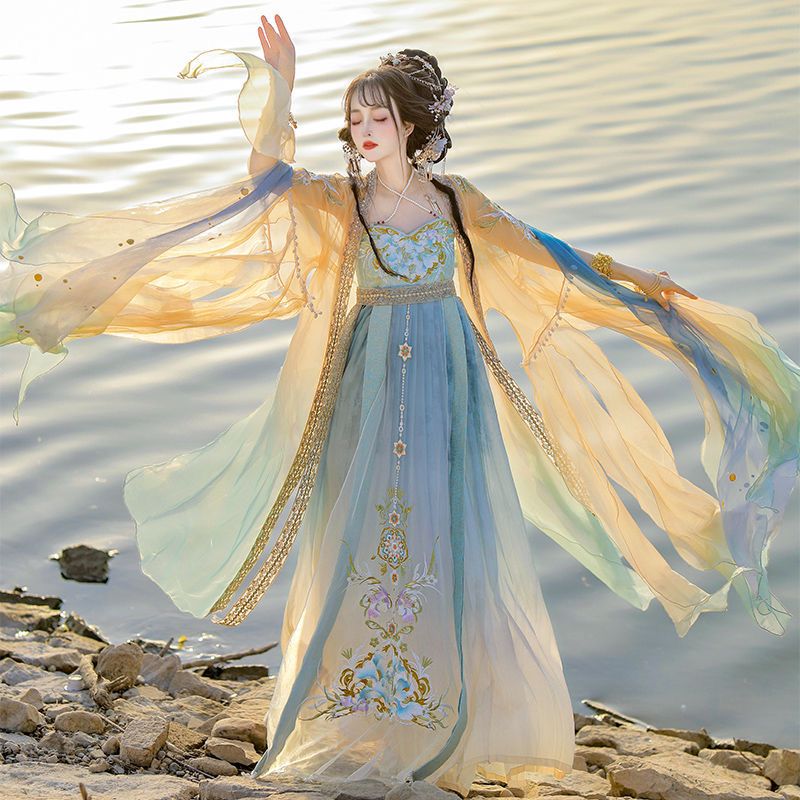 Vestido Hanfu Chino para Mujer - Embroidery Yellow Dress reseña y precio